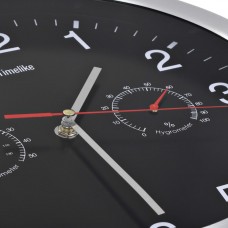 Sienas pulkstenis ar higrometru un termometru, kvarca mehānisms