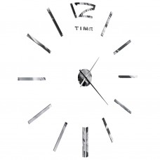 3d sienas pulkstenis, moderns dizains, 100 cm, xxl, sudraba