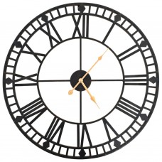 Vintāžas sienas pulkstenis, metāls, 60 cm, kvarca mehānisms