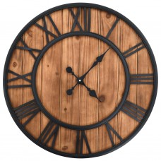Vintāžas sienas pulkstenis, xxl, metāls, koks, kvarca mehānisms