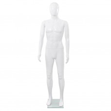 Vīriešu manekens, pilna auguma, stikla pamatne, 185 cm, balts