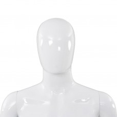 Vīriešu manekens, pilna auguma, stikla pamatne, 185 cm, balts