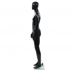 Vīriešu manekens, pilna auguma, stikla pamatne, 185 cm, melns