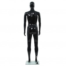 Vīriešu manekens, pilna auguma, stikla pamatne, 185 cm, melns
