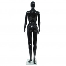 Sieviešu manekens, pilna auguma, stikla pamatne, 175 cm, melns