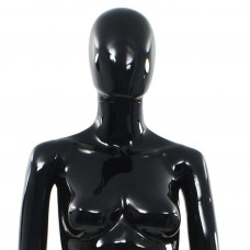 Sieviešu manekens, pilna auguma, stikla pamatne, 175 cm, melns