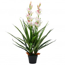 Mākslīgais augs, orhideja ar podiņu, 100 cm, zaļa