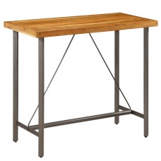 Bāra galds, 120x58x106 cm, pārstrādāts masīvs tīkkoks
