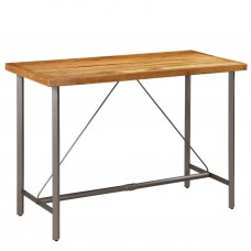 Bāra galds, 150x70x106 cm, pārstrādāts masīvs tīkkoks