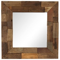 Spogulis, pārstrādāts masīvkoks, 50x50 cm