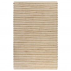 Paklājs, izgatavots ar rokām, džuta, 120x180 cm, dabīgs, balts