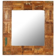 Sienas spogulis, 60x60 cm, masīvs pārstrādāts koks