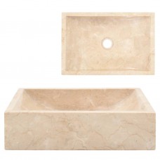 Izlietne, 45x30x12 cm, spīdīgs krēmkrāsas marmors