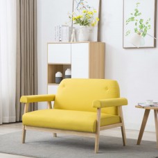 Divvietīgs dīvāns, dzeltens audums
