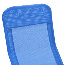 Saliekami sauļošanās krēsli, 2 gab., zils tekstilēns