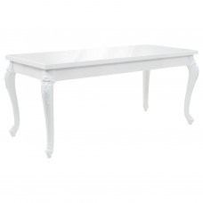 Virtuves galds, 179x89x81 cm, spīdīgi balts