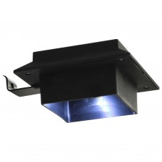 Kvadrāta formas āra solārās lampas, 6 gab., 12 cm, led, melna