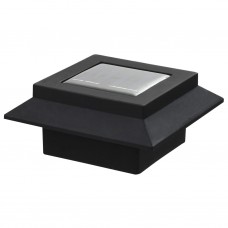 Kvadrāta formas āra solārās lampas, 6 gab., 12 cm, led, melna