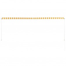 Markīze, 350x150 cm, sarullējama, dzeltena ar baltu