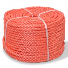 Vīta virve, polipropilēns, 10 mm, 250 m, oranža