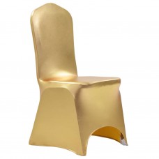 Krēslu pārvalki, 25 gab., elastīgi, zelta krāsa
