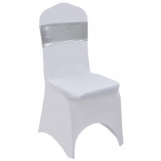 Krēslu lentes ar dimantu, 25 gab., elastīgas, sudraba krāsa