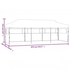 Saliekama nojume ar 5 sānu sienām, 3x9 m, krēmkrāsas