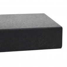 Saulessarga pamatne, melna, granīts, 25 kg, taisnstūra forma