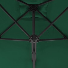 Dārza saulessargs ar tērauda kātu, 250x250 cm, zaļš