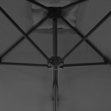 Dārza saulessargs ar tērauda kātu, 250x250 cm, antracītpelēks