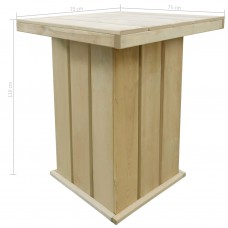 Bāra galds, 75x75x110 cm, impregnēts priedes koks