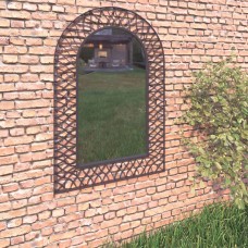 Dārza spogulis, arkveida, 50x80 cm, melns