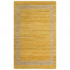 Paklājs, roku darbs, džuta, dzeltens, 80x160 cm