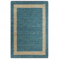 Paklājs, roku darbs, džuta, zils, 80x160 cm