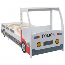 Bērnu gulta ar galdu, policijas mašīnas dizains, 90x200 cm