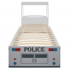 Bērnu gulta ar galdu, policijas mašīnas dizains, 90x200 cm