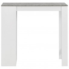 Bāra galds ar plauktu, balts, 110x50x103 cm