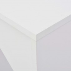 Bāra galds ar pārvietojamu plauktu, 138x39x110 cm, balts