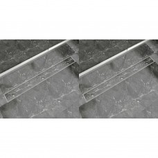 Lineārās dušas notekas, 2 gab., 1030x140 mm, nerūsējošs tērauds
