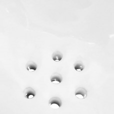 Sienas pisuārs ar skalošanas slēdzi, keramika, balts