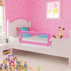 Bērnu gultas aizsargbarjera, rozā, 120x42 cm, poliesters