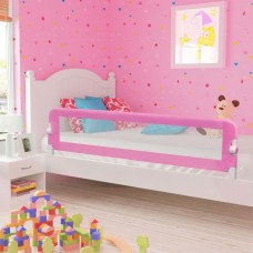 Bērnu gultas aizsargbarjera, rozā, 180x42 cm, poliesters