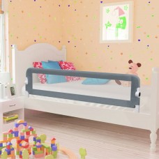 Bērnu gultas aizsargbarjera, pelēka, 120x42 cm, poliesters