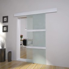 Bīdāmās durvis, stikls un alumīnijs, 178 cm, sudraba krāsā