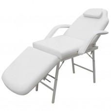 Procedūru krēsls/kušete: regulējama atzveltne, kāju balsti balts