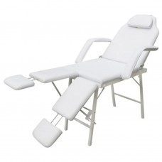 Procedūru krēsls ar 2 regulējamiem kāju balstiem balts