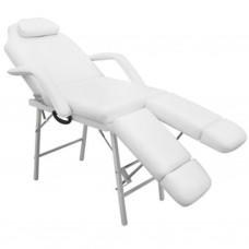 Procedūru krēsls ar 2 regulējamiem kāju balstiem balts