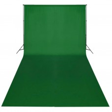 Fons, 600x300 cm, hromakejs, zaļa kokvilna