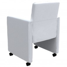 virtuves krēsli, 6 gab., balta mākslīgā āda