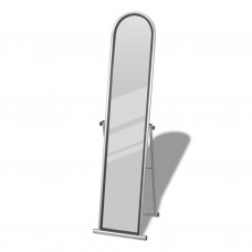 240580 free standing floor mirror full length rectangular grey
